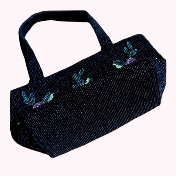 Vintage Christiana Floral Micro Bead Evening Bag - Picture 2 of 11